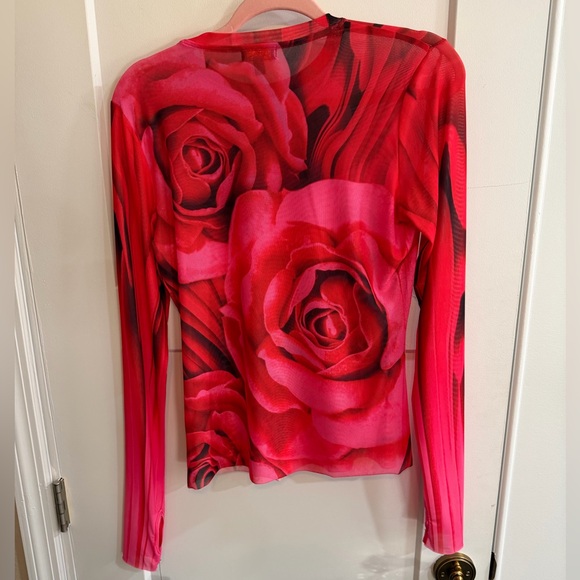 AFRM Red and Pink Floral Long Sleeve Top - Picture 2 of 5
